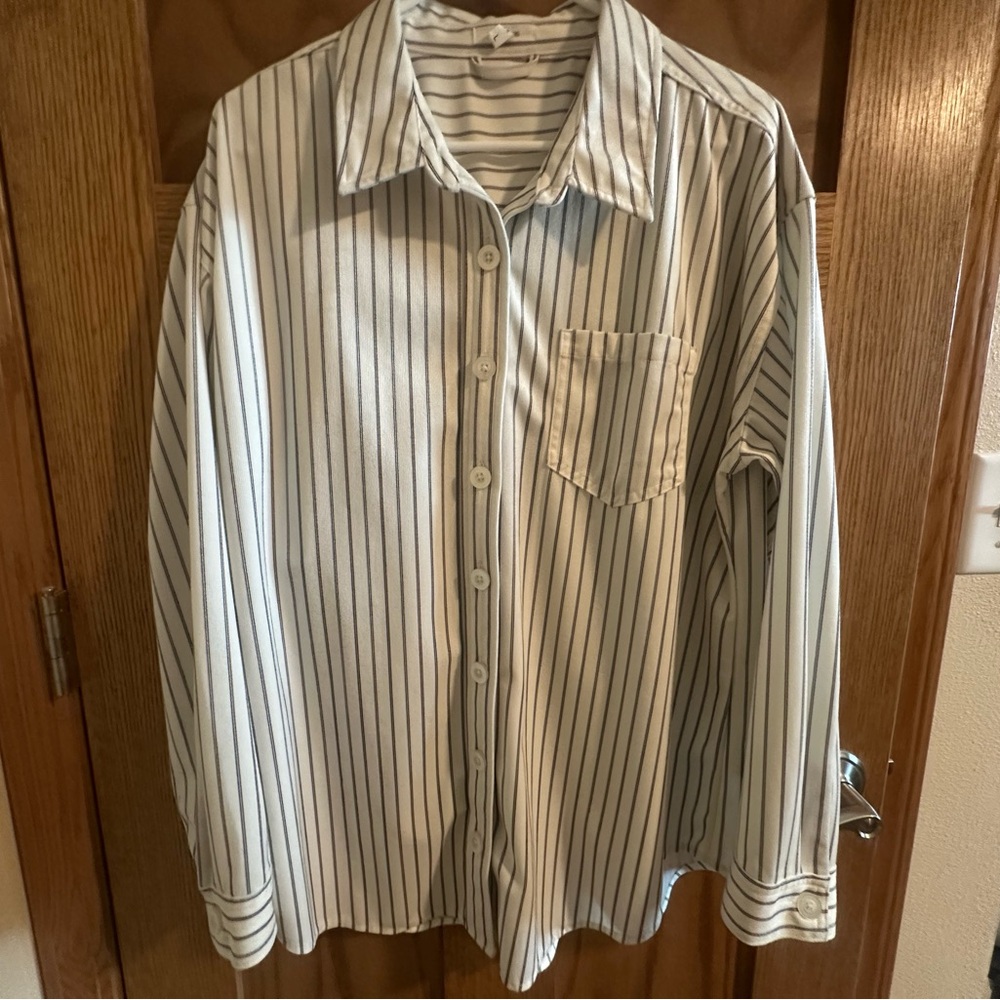 Maurices Pinstripe Button Down long sleeve